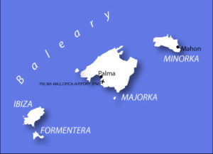 Baleary-mapka